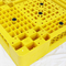 พาเลทพลาสติก HDPE Grid น้ำหนักเบา พาเลทพลาสติกสีเหลือง 120x100x15cm