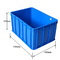 กล่องลังพลาสติกวางซ้อนกันได้สีน้ำเงิน 50KG ความจุในการโหลด