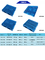 โลจิสติกส์กริด 4 ทางพาเลทพลาสติก 1200 X 1000 HDPE พาเลท