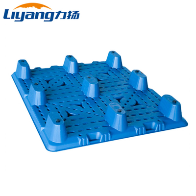 พาเลทพลาสติก HDPE 9 ฟุต Nestable พาเลทพลาสติกทางเข้า 4 ทาง