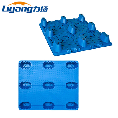 พาเลทพลาสติก HDPE 9 ฟุต Nestable พาเลทพลาสติกทางเข้า 4 ทาง