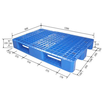 แท่นวางสินค้า Hdpe ที่ทนทานสำหรับงานอุตสาหกรรมหนักเหล็กเสริมพาเลทพลาสติกยูโร
