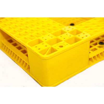 พาเลทพลาสติกสำหรับงานหนักอุตสาหกรรมสีน้ำเงินสีแดงสีเขียว HDPE Euro วางซ้อนกันได้ 1200X1000