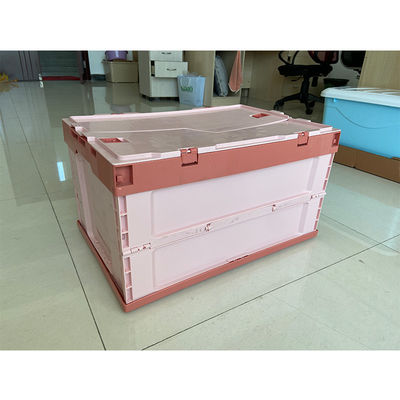 ลังพลาสติก HDPE พับได้พร้อมฝาปิด