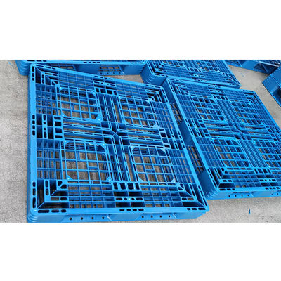พาเลทพลาสติกที่ถูกสุขลักษณะวัสดุบริสุทธิ์ 100% 1100 * 1100 มม. เสริมเหล็กหนัก