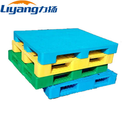 พาเลทพลาสติกที่ถูกสุขลักษณะวัสดุบริสุทธิ์ 100% 1100 * 1100 มม. เสริมเหล็กหนัก