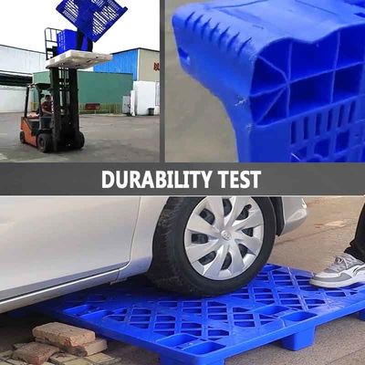 พาเลทพลาสติก HDPE ขนาดใหญ่สำหรับงานหนักสองด้านแบบยูโรวางซ้อนกันได้