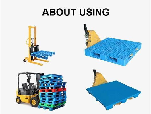พาเลทพลาสติก HDPE ขนาดใหญ่สำหรับงานหนักสองด้านแบบยูโรวางซ้อนกันได้